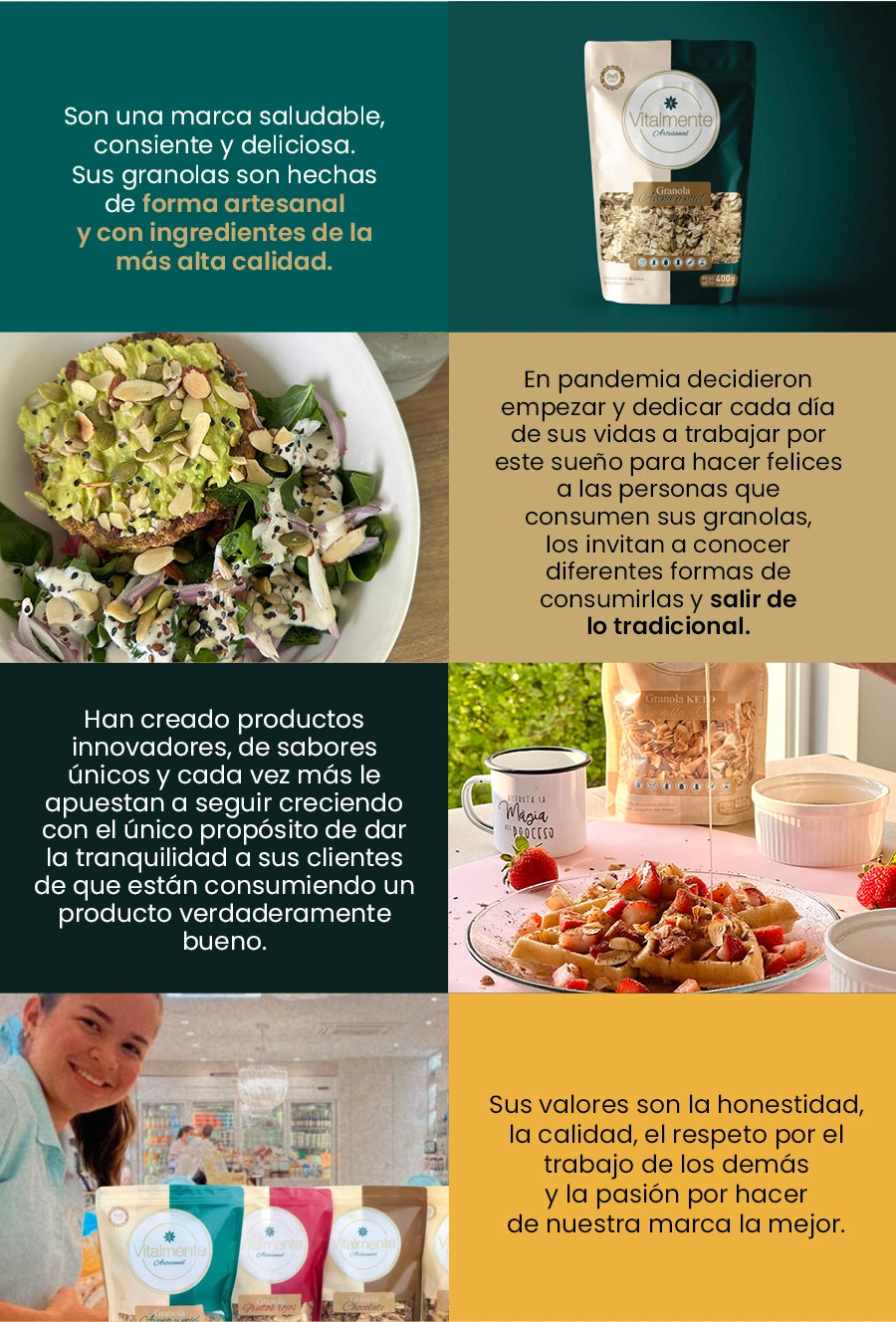 Conocer mas de las granolas de Vitalmente desde Eatsy