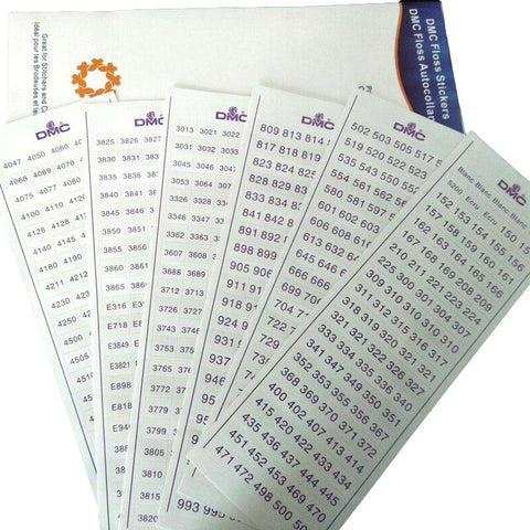 DMC Number Stickers