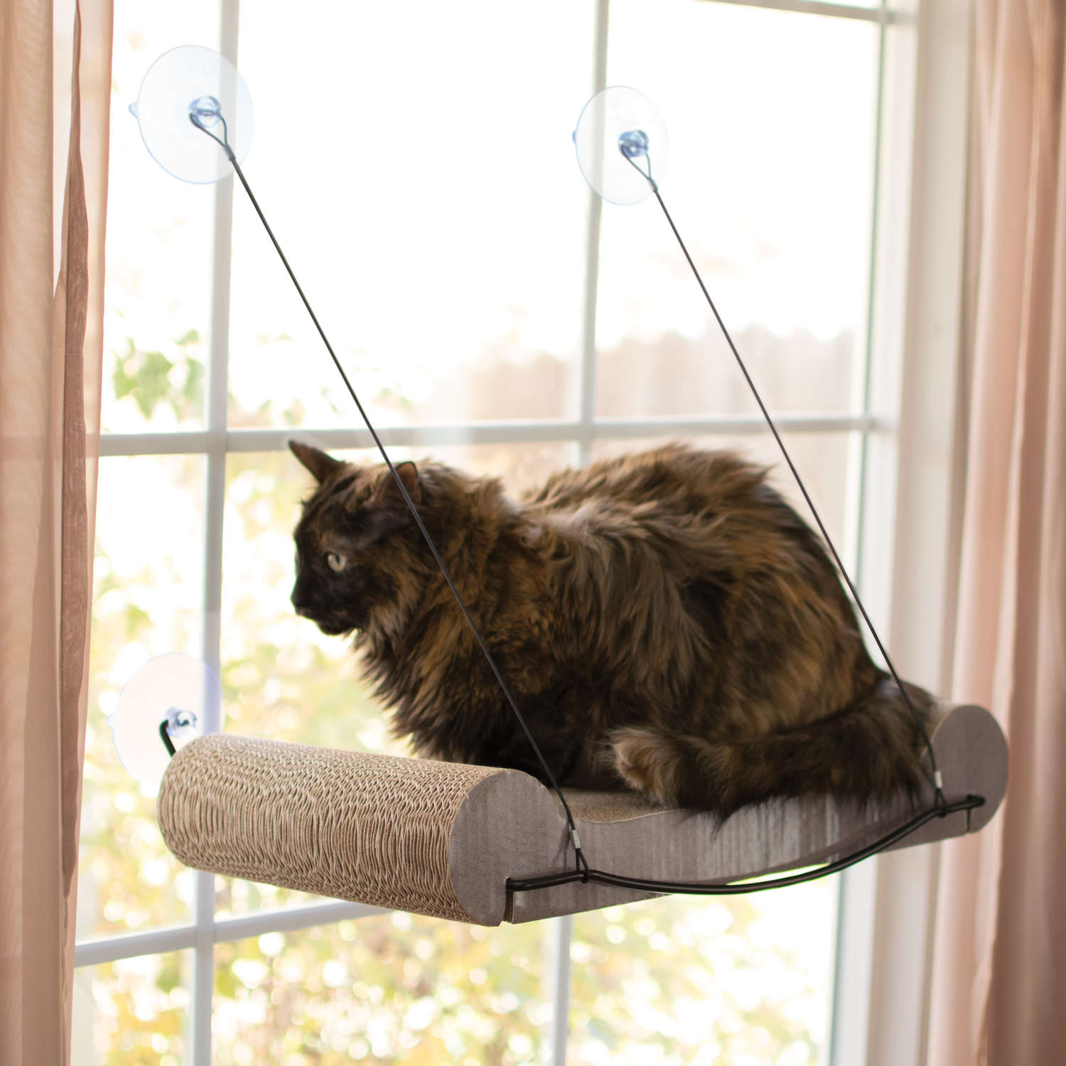 K&H Pet Products EZ Mount Cat Scratcher Kitty Sill Tan 11 x 20 x 2