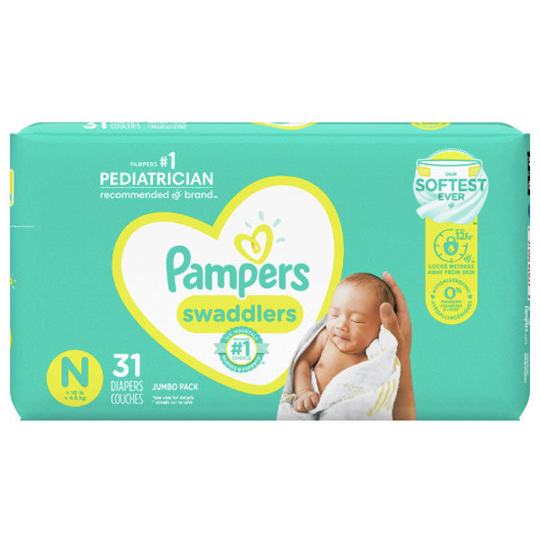 inval sociaal haalbaar Pampers Swaddlers Diapers - Newborn, 31 Count
