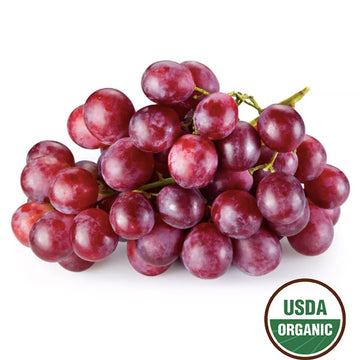 Fresh Organic Red Seedless Grapes, 2 lb Package 