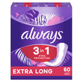 Always 3-In-1 Xtra Protection, Daily Liners For Women, Extra Long, With  Leakguard + Rapid dry, Deodorizing, 48 Count x 3 Packs (144 Count total)