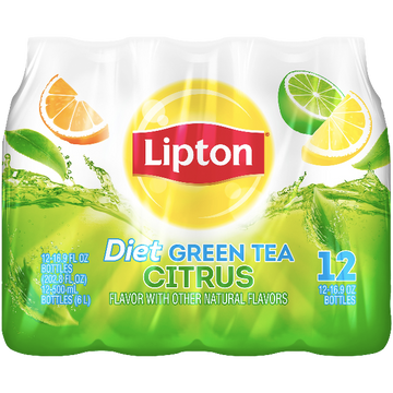 Lipton Iced Tea, Lemon, 16.9 oz Bottles, 12 Count