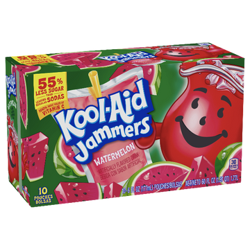 Kool-Aid Jammers, Sours Shockin' Blue Raspberry, 10 Ct - Water Butlers