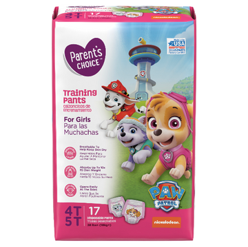 Parent's Choice Paw Patrol Training Pants for Girls, 2T/3T, 24