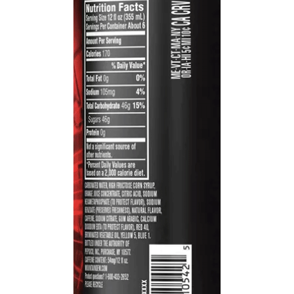 Mountain Dew Code Red Cherry Soda 2l Bottle