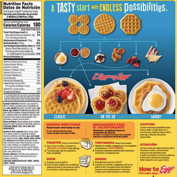 Kellogg S Eggo Blueberry Waffles 24 Ct Water Butlers