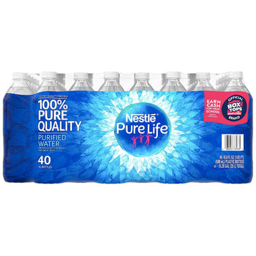 Pure Life Purified Water, 8 Fl Oz, Plastic Bottled Water (12 Pack)