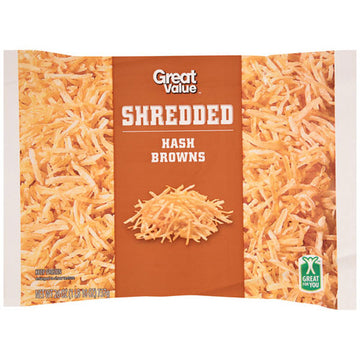 Great Value Seasoned Potato Hash Brown Patties, Shredded, 22.5 oz, 10 Count  Box (Frozen) 