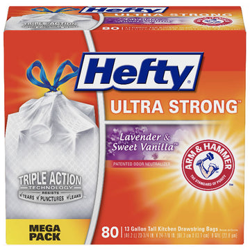 Hefty® Ultra Strong™ Tall Kitchen Trash Bags, 13 Gallon, 40 Count (Lavender  & Sweet Vanilla™ Scent)