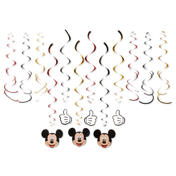 Dressoir Ramen wassen Eed Disney Mickey Mouse Hanging Swirl Decorations, 12 Count | Water Butlers