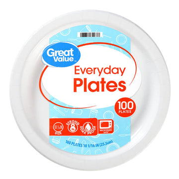 Soak-Proof Foam Lunch Plates, 8 7/8, 150 Count