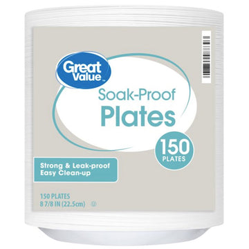 Great Value 8 5/8 Heavy Duty Premium Party Paper Plates, 100 ct