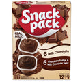 Snack Pack Chocolate Vanilla Pudding Cups, Super Size, 6 Pack