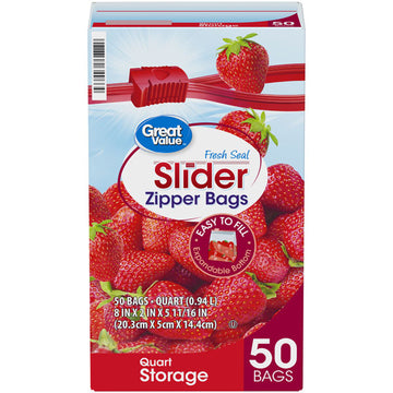 Our Family Fresh Seal Slider Freezer Quart Bags - 34 ct