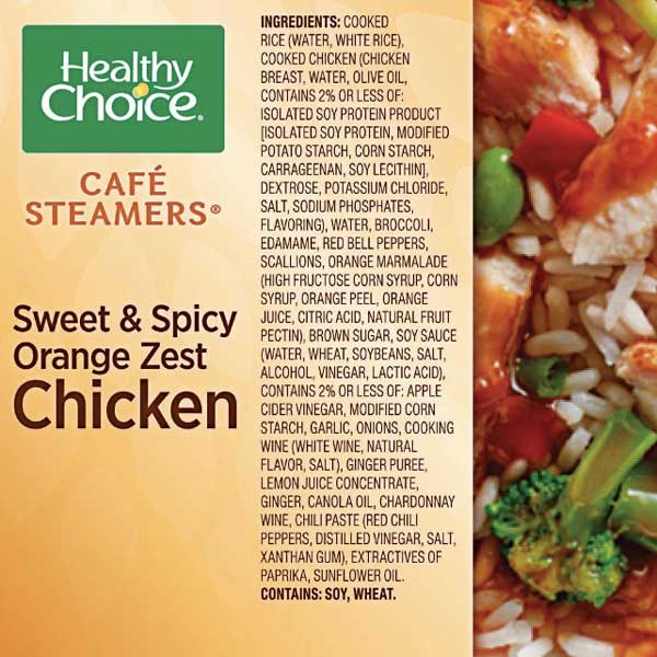 Healthy Choice Sweet Spicy Orange Zest Chicken 9 5 Oz Water Butlers