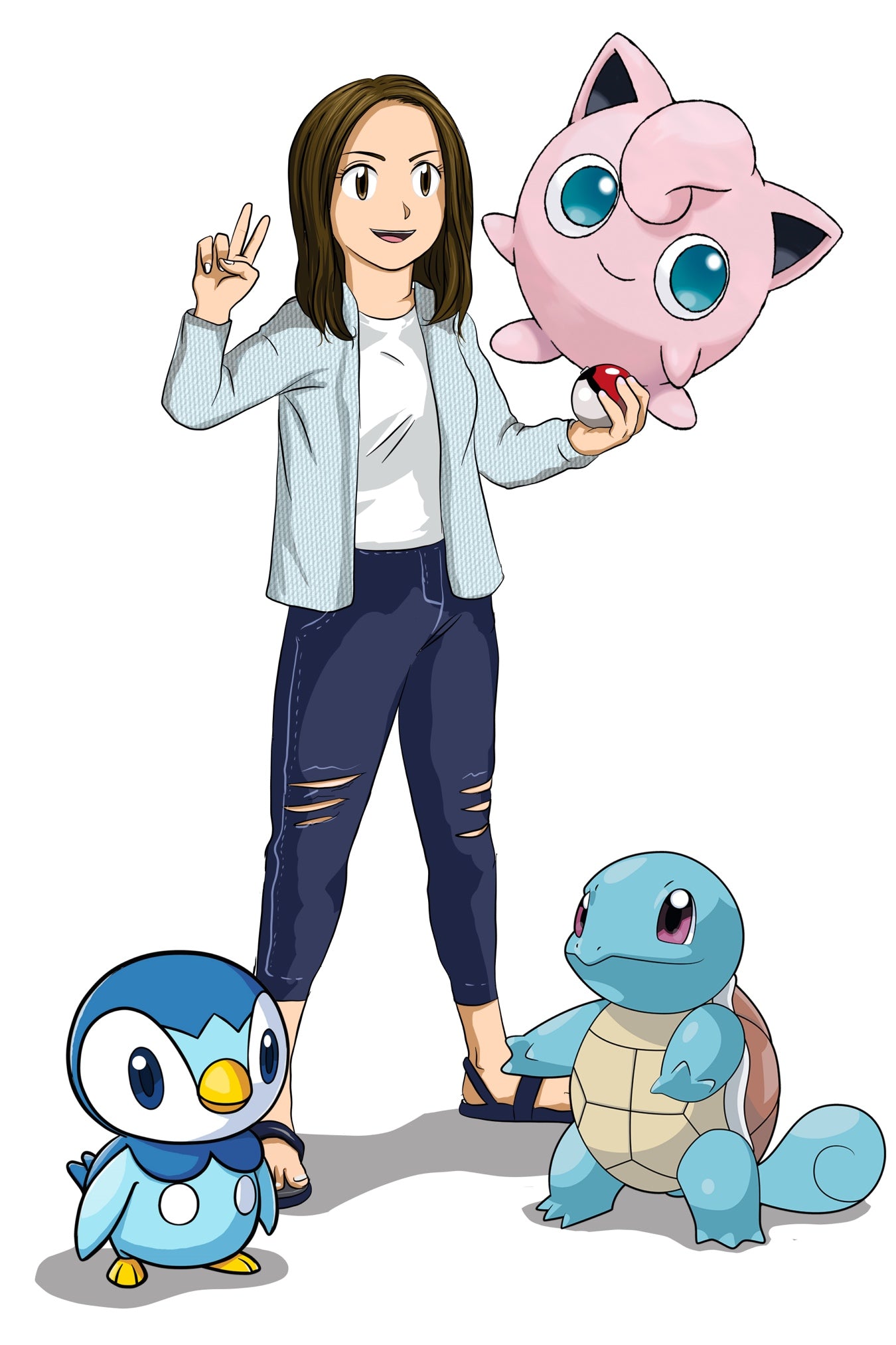 Pokemon Custom Portrait Art Work Gifts Pokemon Trainer