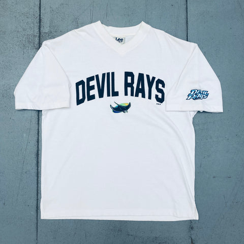 RARE! Vintage 90s Tampa Bay Devil Rays Majestic USA Made Pinstripe