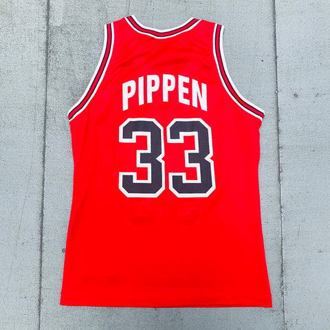 Vintage 90s Scottie Pippen Jersey Chicago Bulls Champion White NBA Size 48