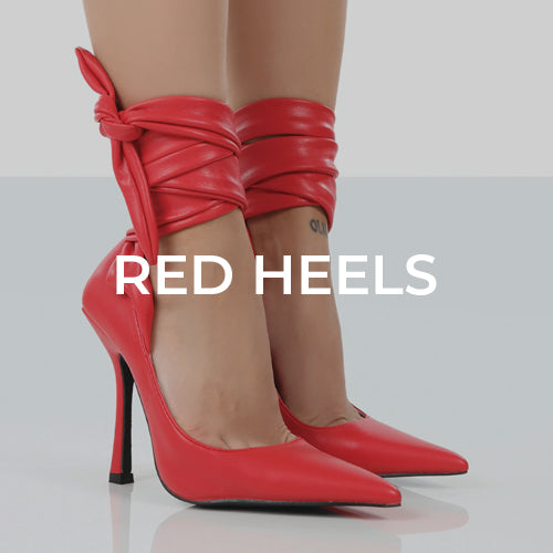 Heels | Red High Heels - Desire UK