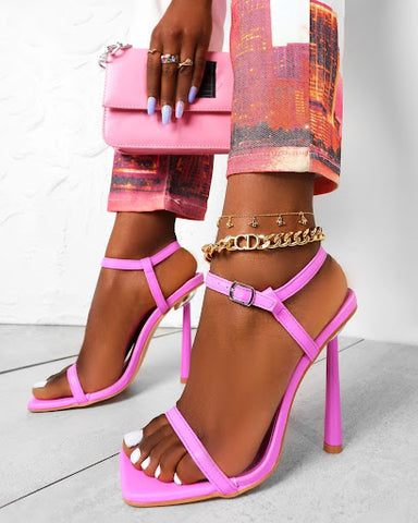 Amazon.com | Trary Pink Purple Nude Red Black Heels for Women, Lace Up  Chunky Heels for Women, Strappy Heels for Women Sandals, High Platform  Stripper Heels, Comfortable Wide Width Tie Up Heels