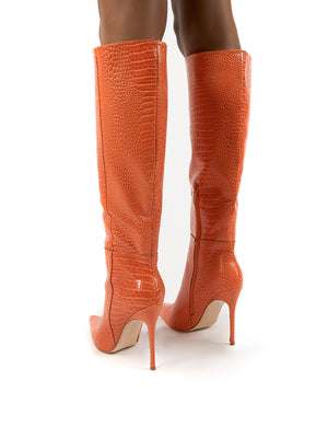 stiletto boots knee high