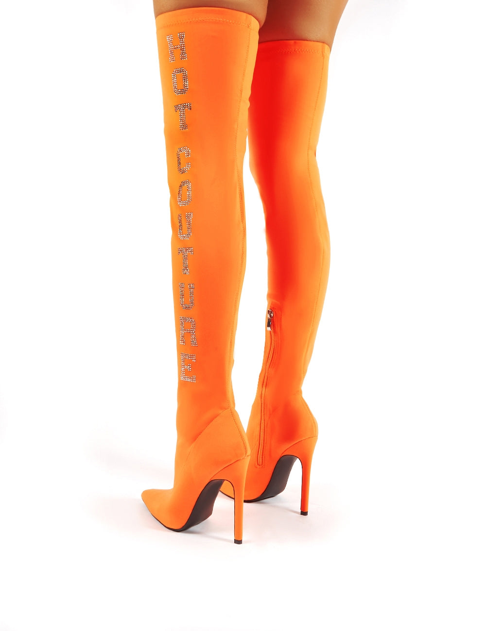 orange thigh boots