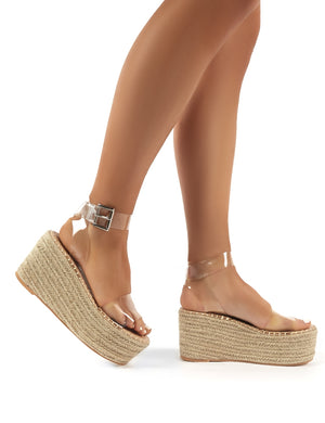 Saffy Perspex Espadrille Flatform 