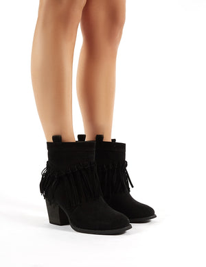 next black suede ankle boots