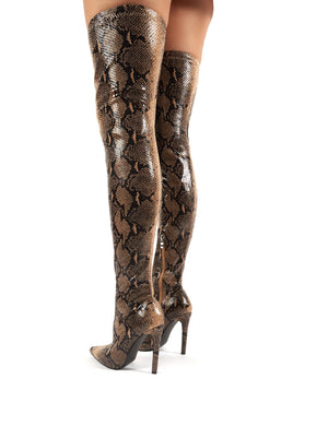 tan snakeskin boots