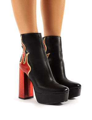 cheap black heeled ankle boots