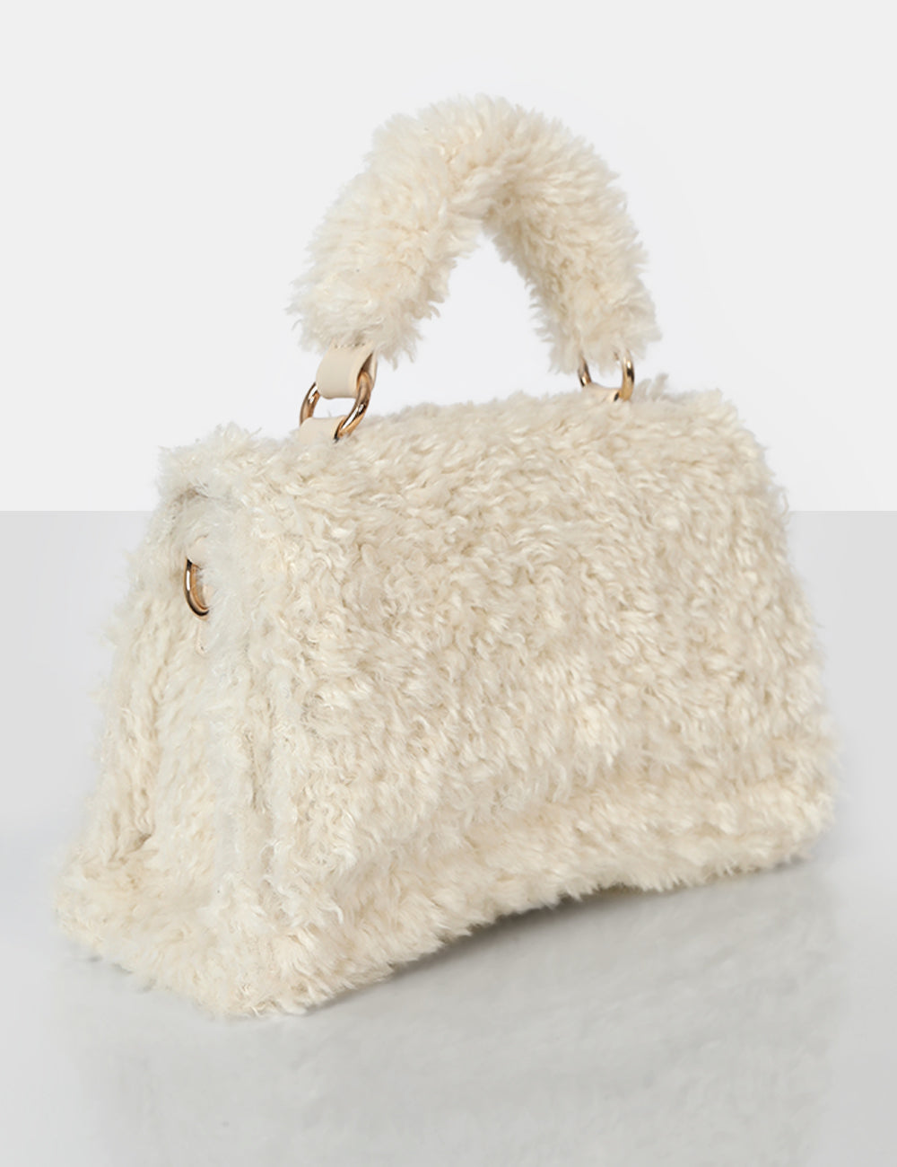 Central Ecru Teddy Shoulder Handbag