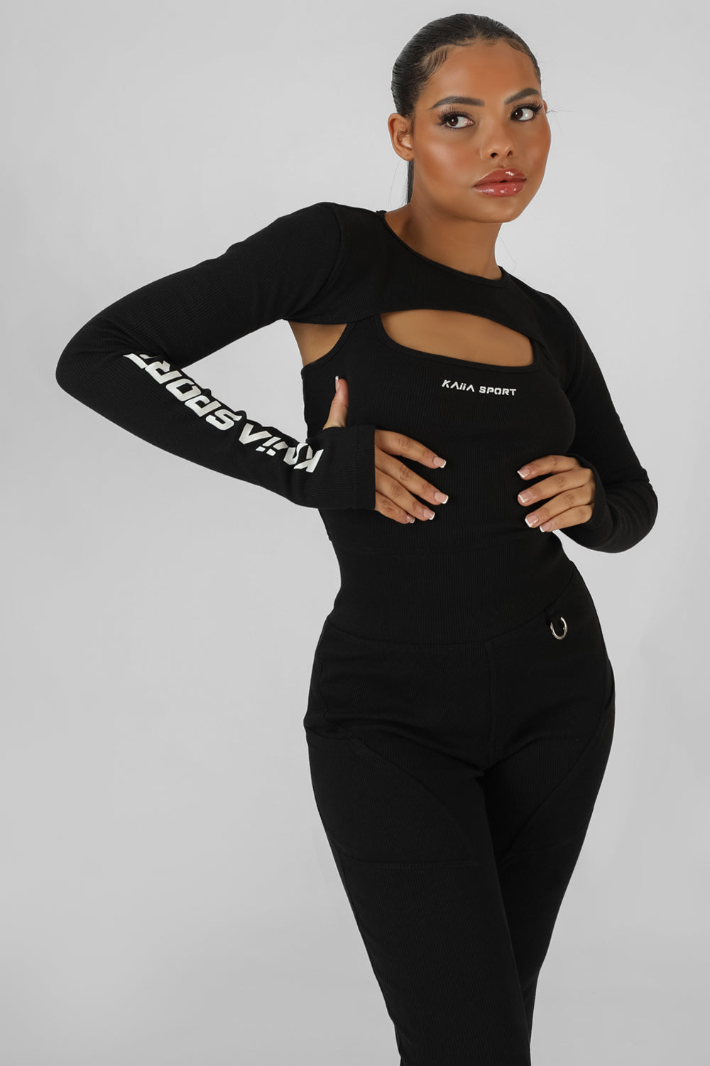 Extreme Kaiia Sport Crop Top Black