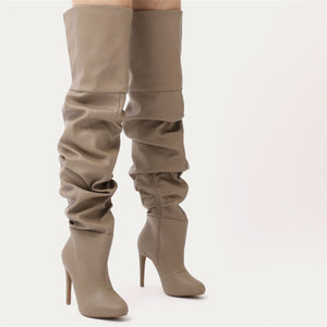 slouch boots over the knee