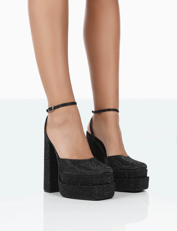 19 cm Peep Toe Ankle Strap Silver Shiny Platform Heels | Tajna Shoes –  Tajna Club