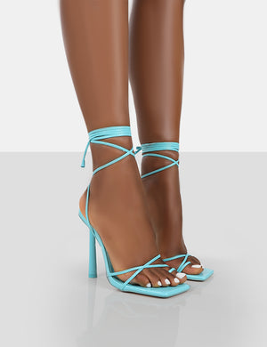 blue heels lace up