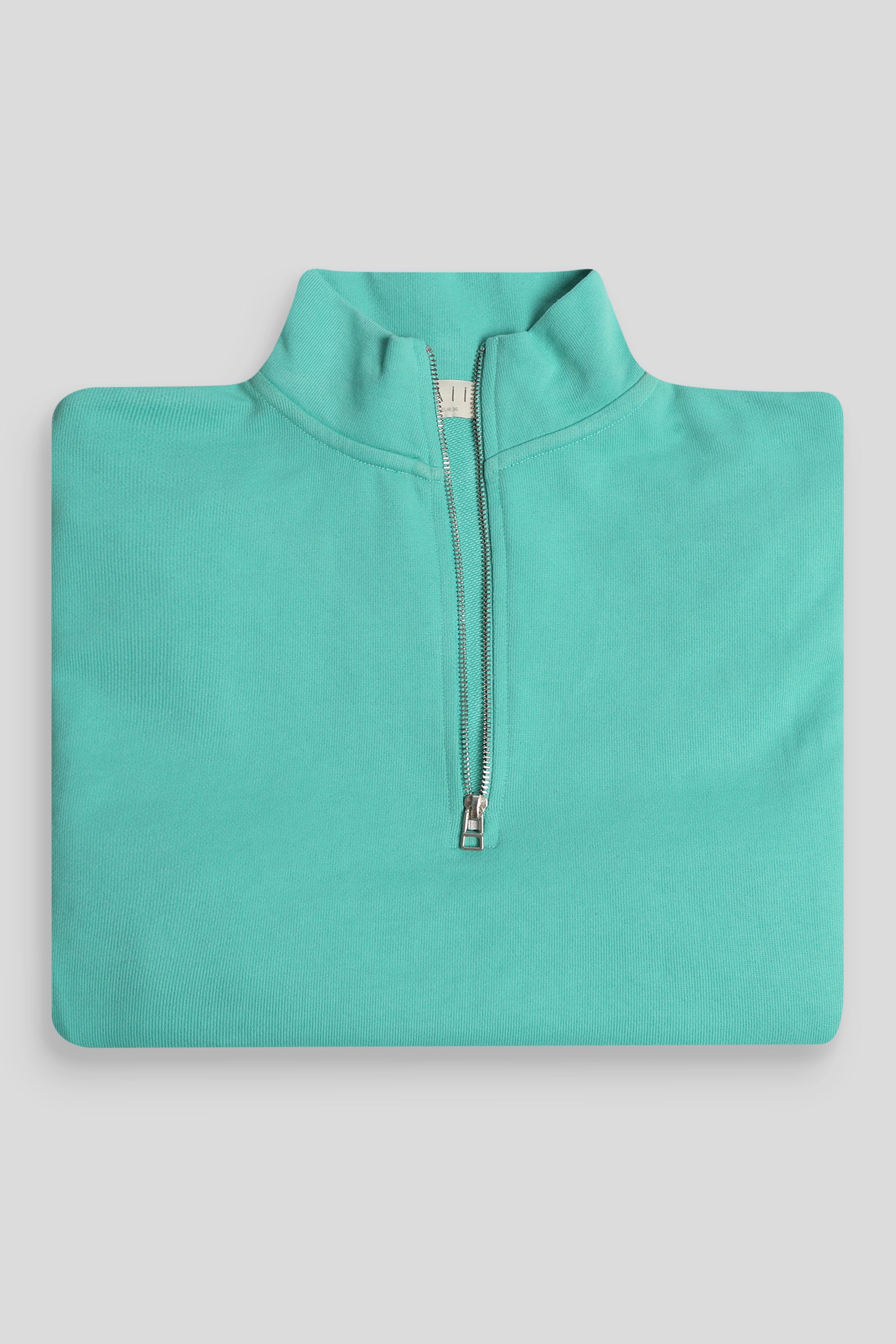 Half Zip Crop Sweatshirt Peppermint