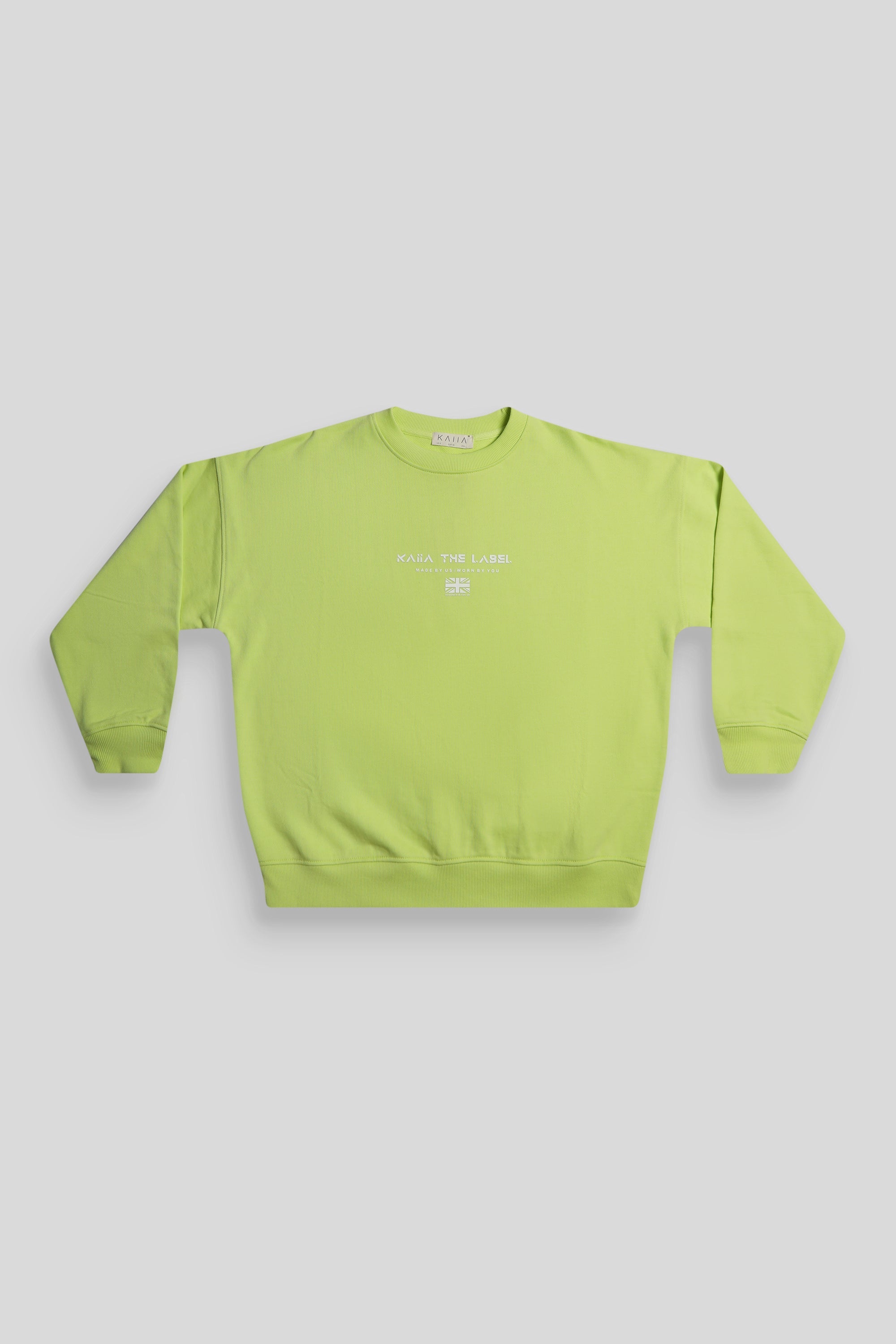 Graphic Oversized Sweatshirt Lime