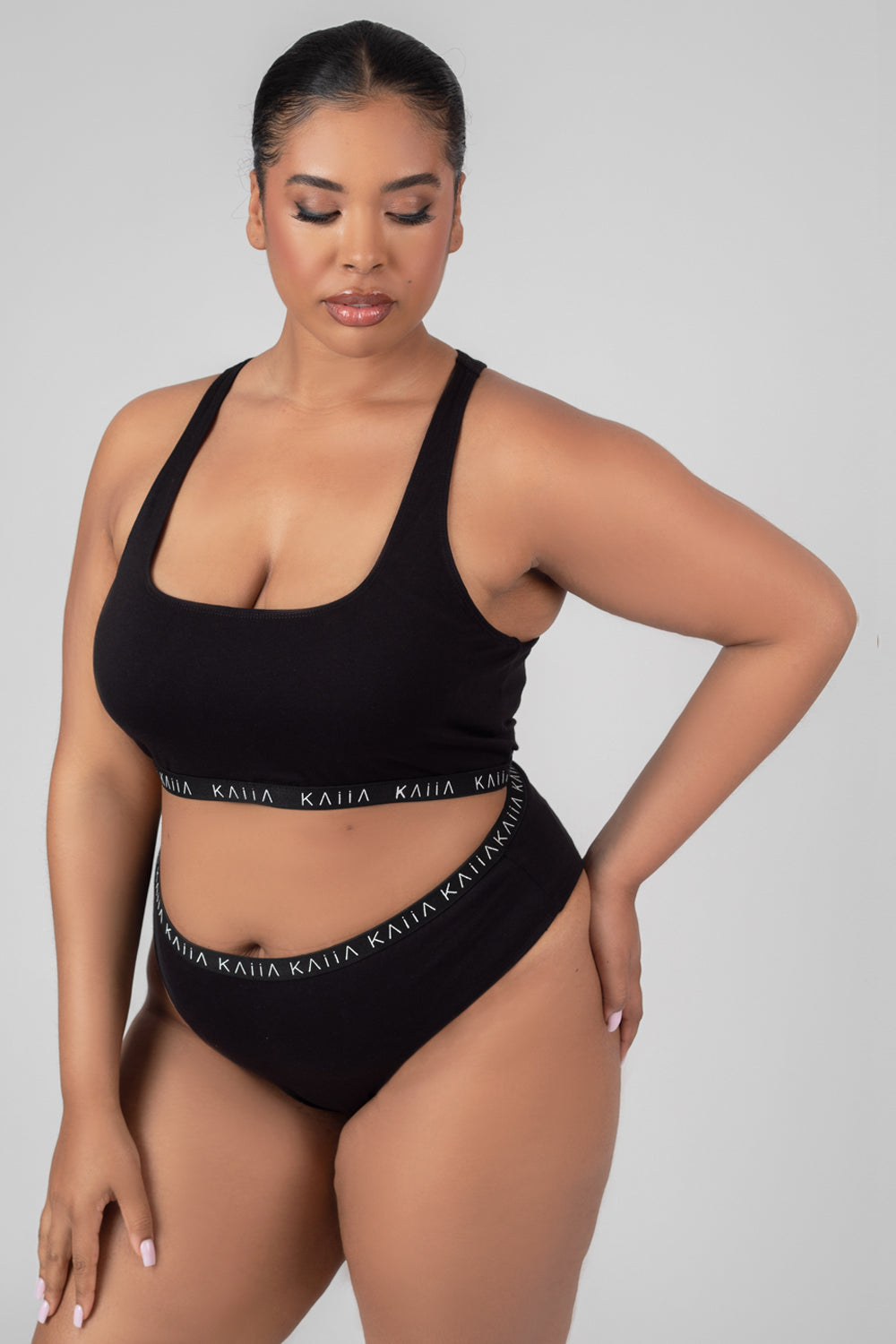 Curve Kaiia Elastic Scoop Neck Bra Black