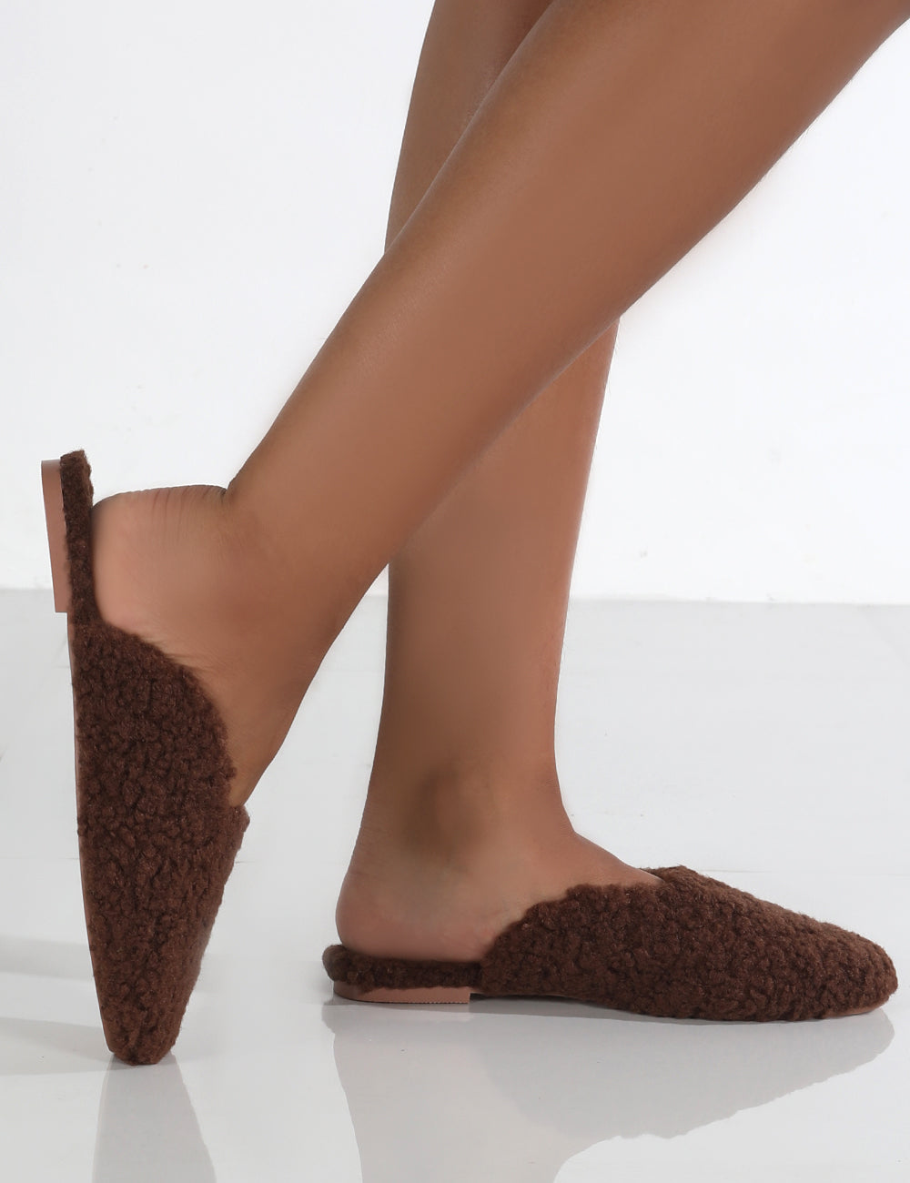 Ciao Chocolate Teddy Slip On Slippers