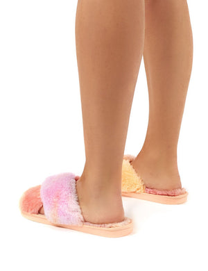 peach slippers