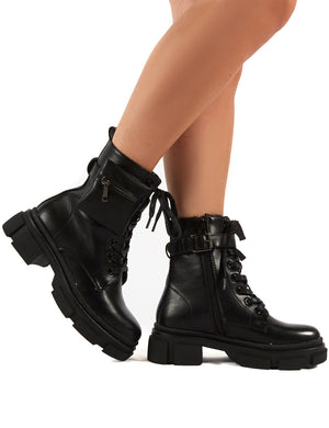 heeled biker boots