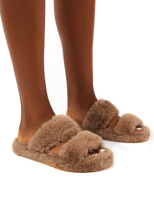 fluffy slipper sliders