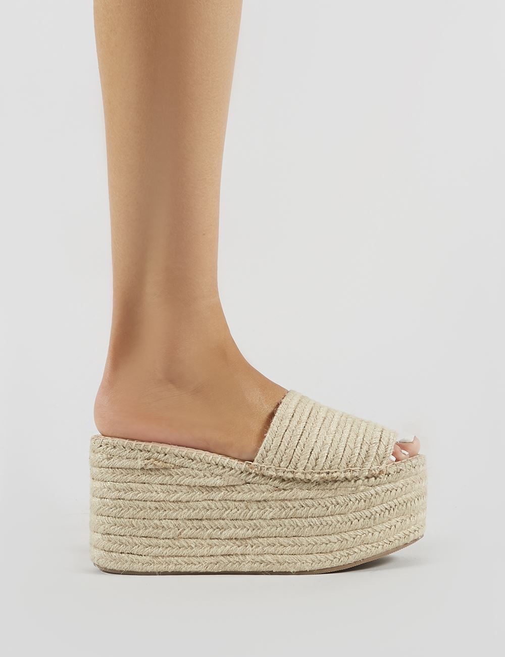 Bodhi Flatform Sandals in Natural Woven