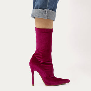 hot pink sock boots