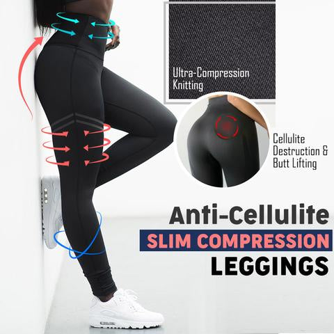 Women High Waist Anti-Cellulite Compression Leggings Slim Tight Pants Leg  Shaper