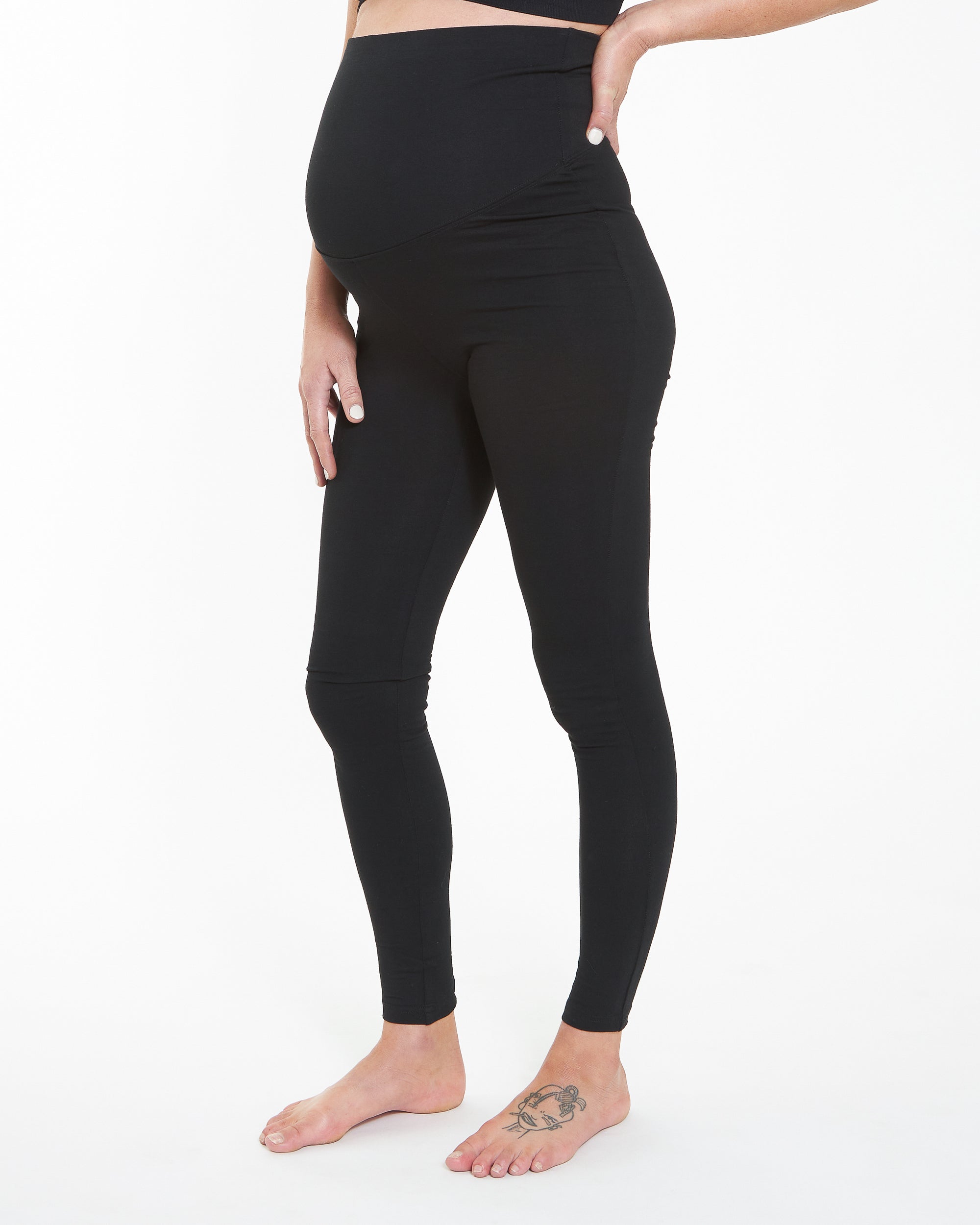 Nette solid - Black - Black organic baby leggings - Molo
