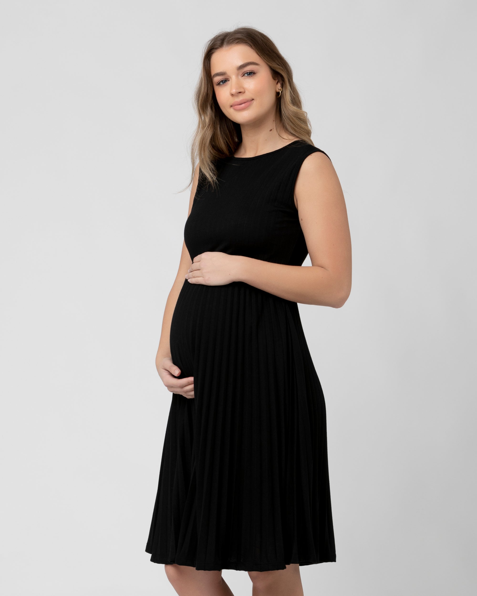 Ripe Maternity Sloane Knit Dress Black