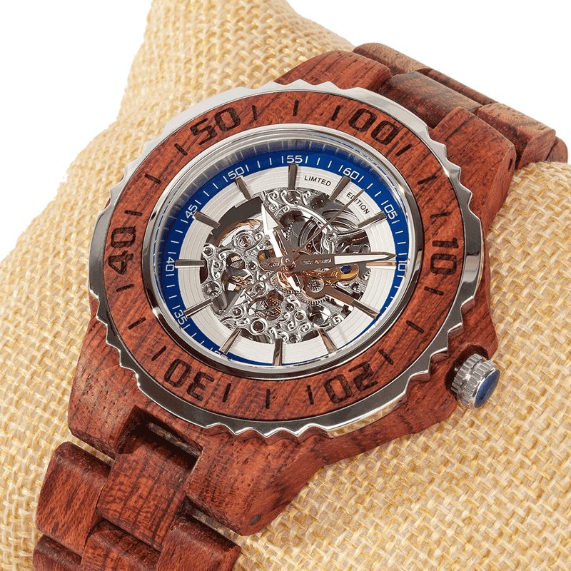 Men's Genuine Automatic Kosso Wooden Watches No Battery Needed | ROOZBES.
