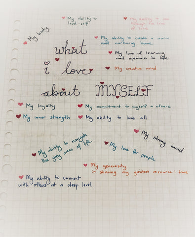 Journaling - what I love about myself